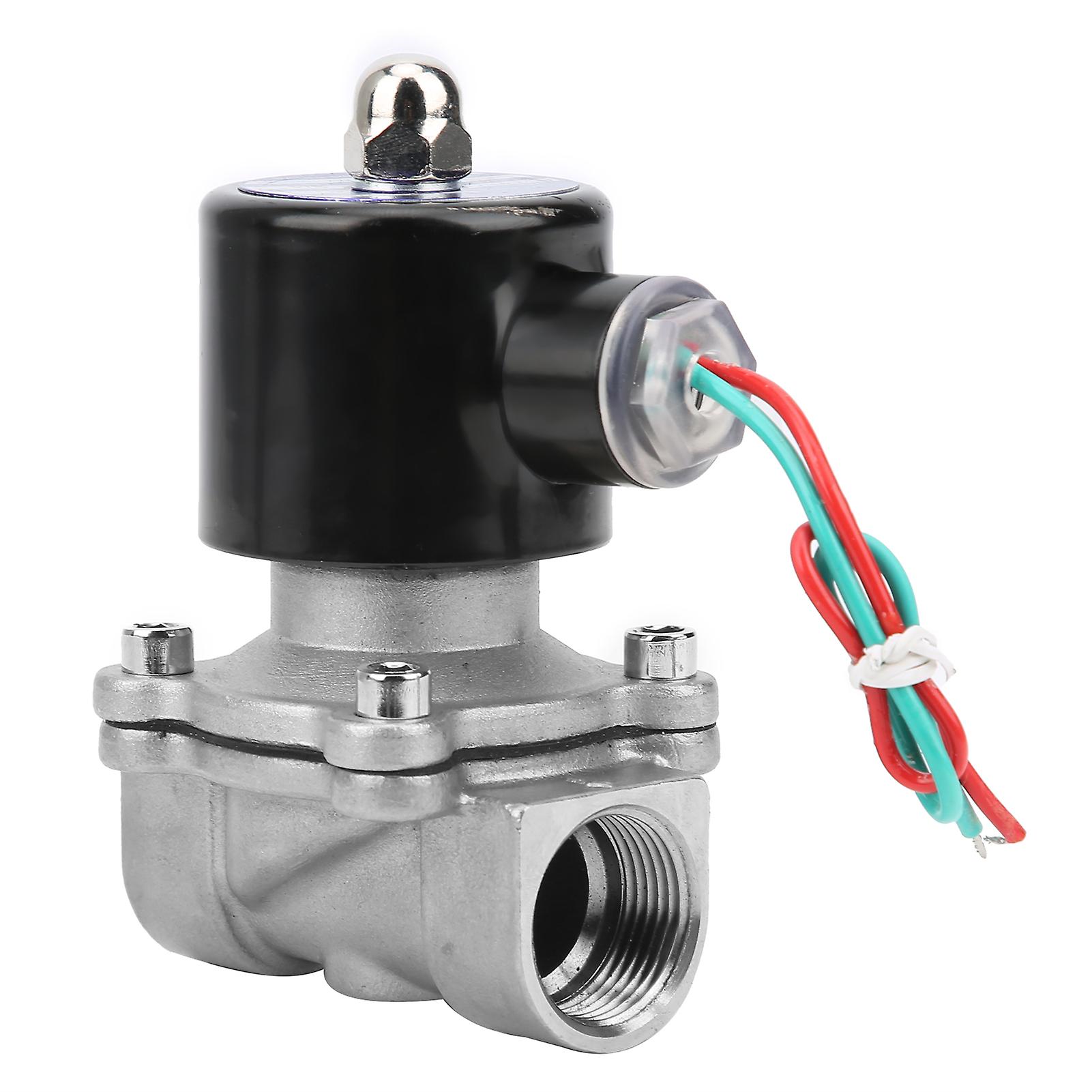 3/4in Electric Solenoid Valve 304 Stainless Steel Normally Closed Direct Action For Air Water Oilac24v