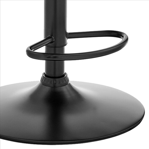 20 Inch Metal and Leatherette Swivel Bar Stool