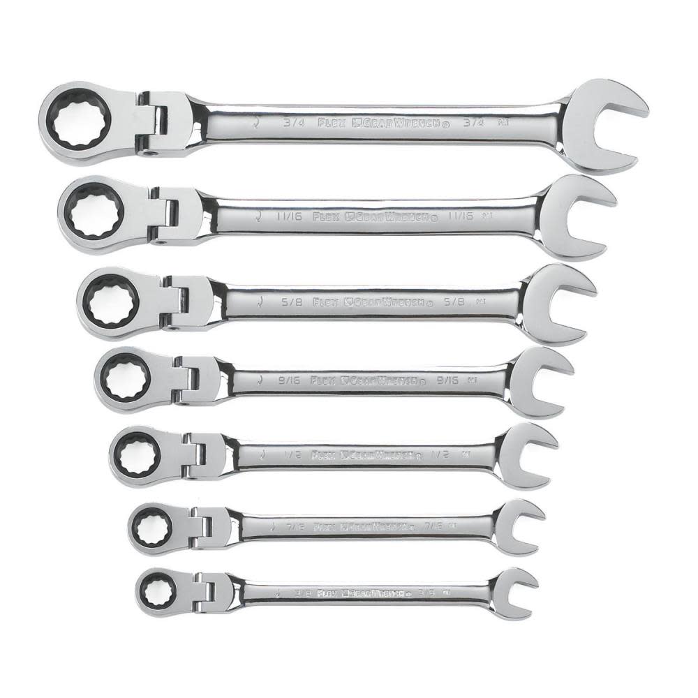 GEARWRENCH Ratcheting Wrench Set7 pc. SAE Flex Combination 9700 from GEARWRENCH