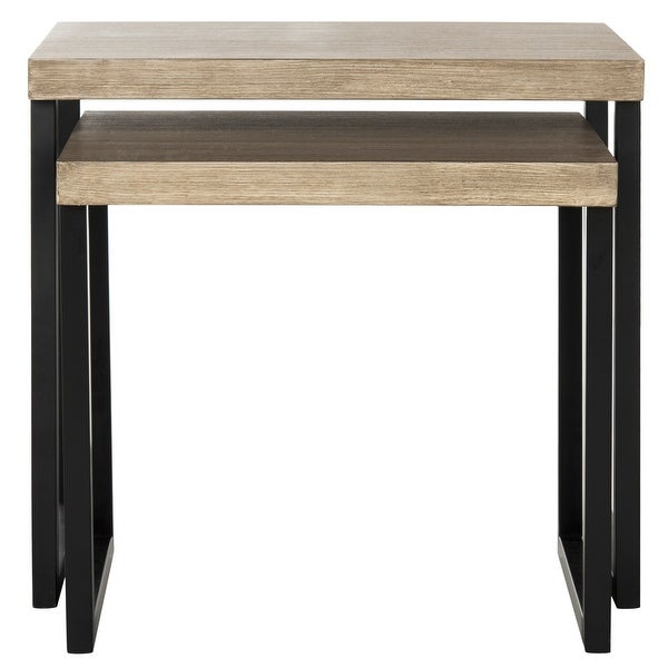 SAFAVIEH Femi Light Grey/Black End Table - 23.6