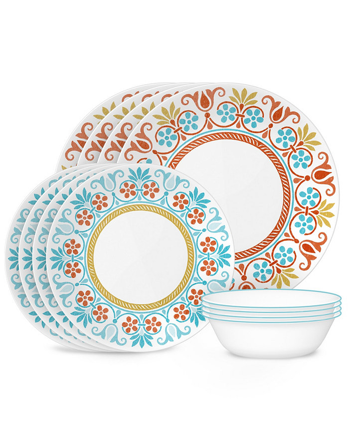 Corelle Global Collection Terracotta Dreams 12-Piece Dinnerware Set Service for 4