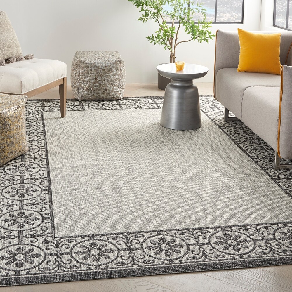 Nourison Garden Party Bordered Indoor/Outdoor Area Rug