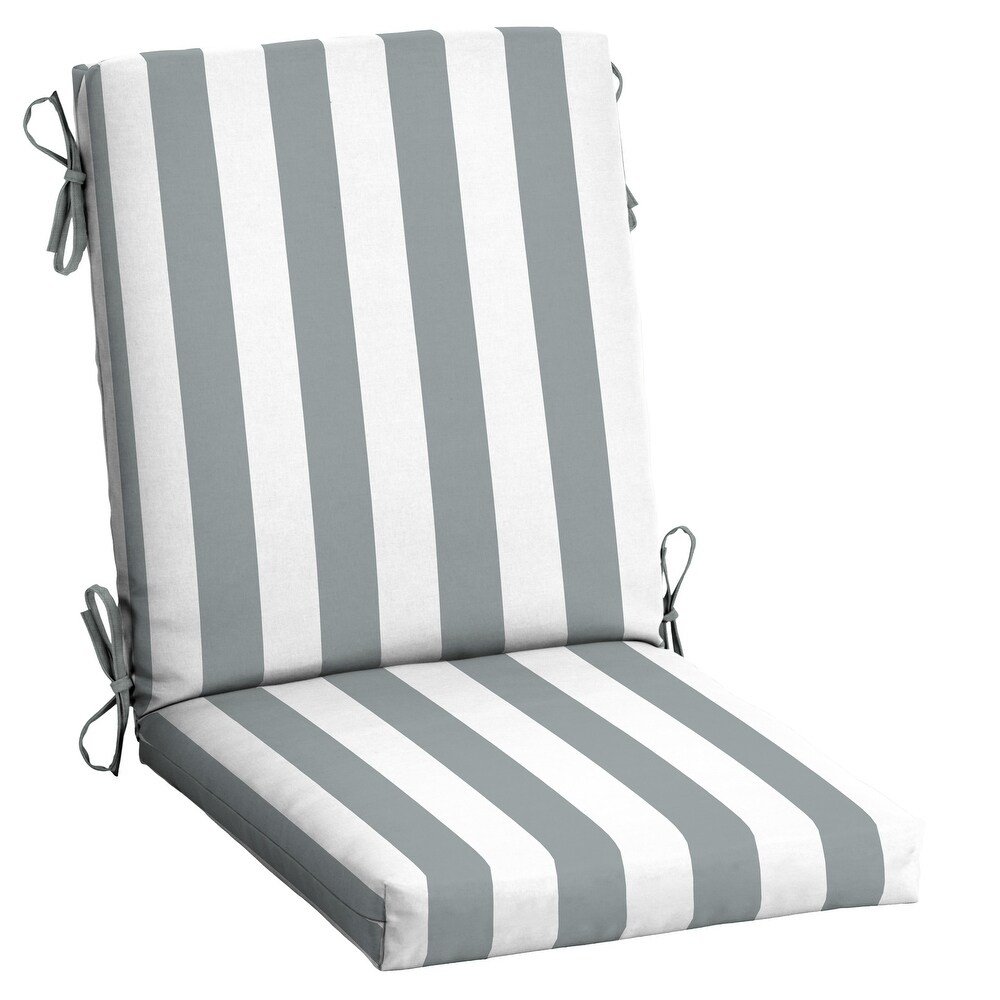 Arden Selections Outdoor Cabana Stripe 44 x 20 in. High Back Dining Chair Cushion