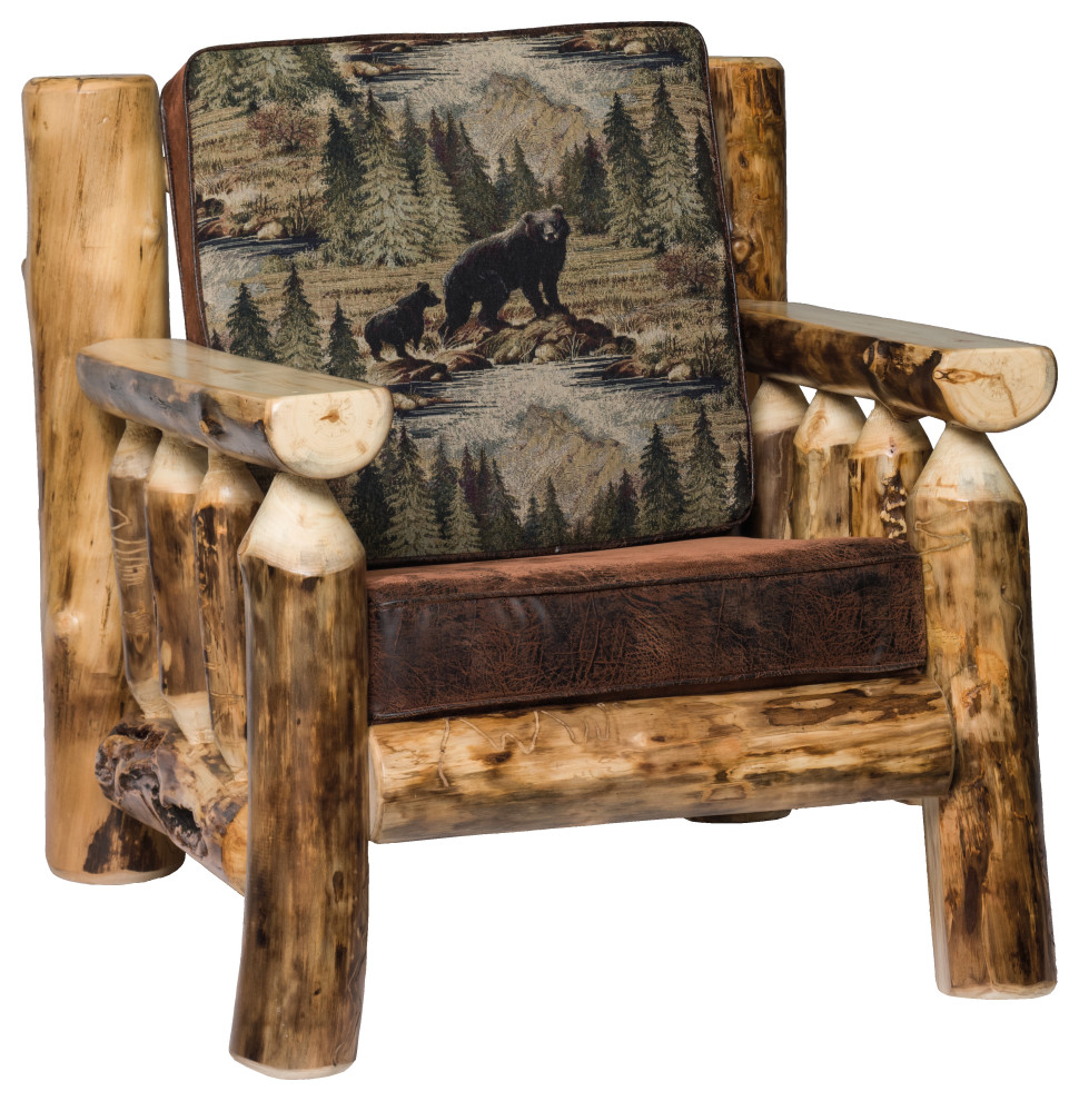 Rustic Aspen Log Living Room Chair   Rustic   Armchairs And Accent Chairs   by Furniture Barn USA  Houzz