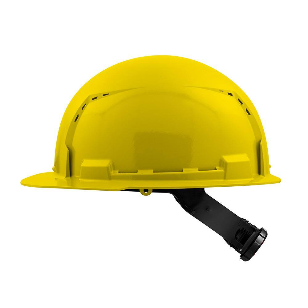 MW BOLT Yellow Type 1 Class C Front Brim Vented Hard Hat with 4-Point Ratcheting Suspension (10-Pack) 48-73-1202X10