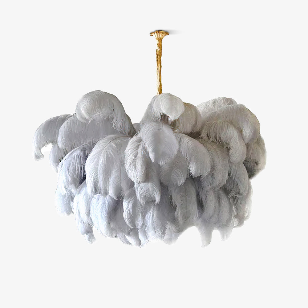 Ostrich Feather Chandelier