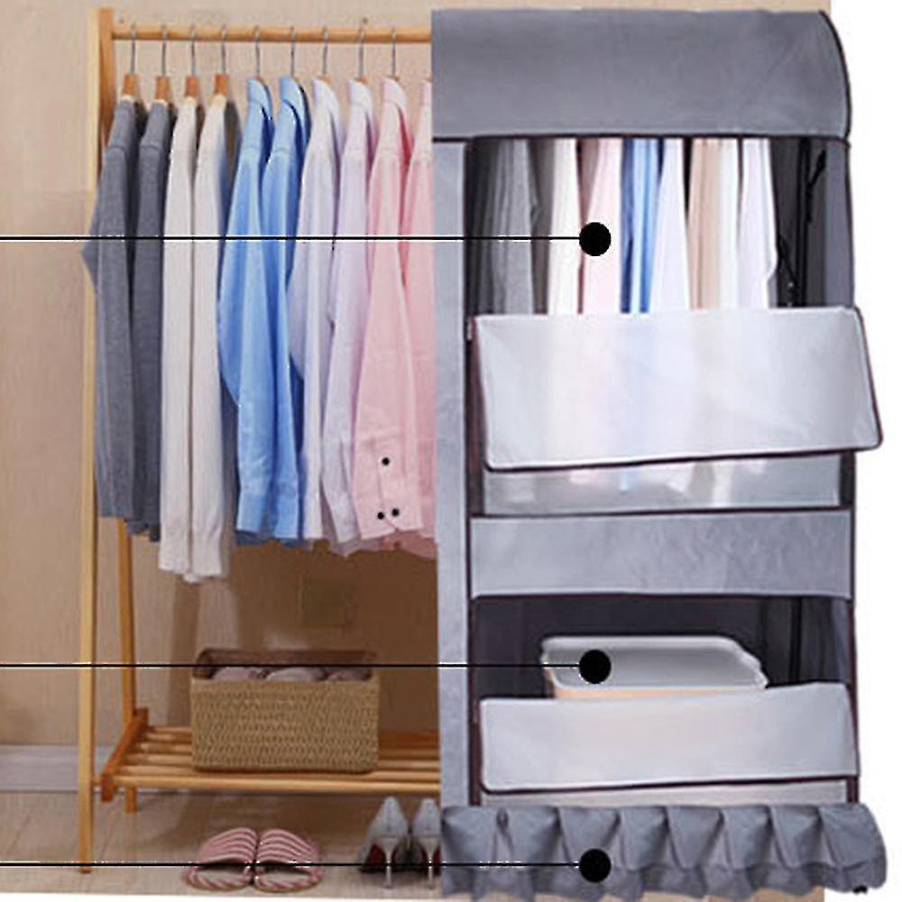 Clear Wardrobe Dust Cover Clothes Cover Clothing Rack Dust Cover Waterproof Hanging Garment Suit Dustproof Organizer