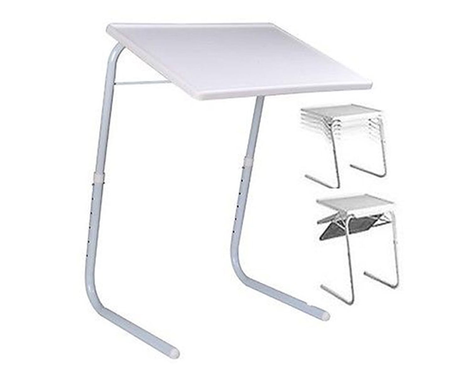 Eternal Living Adjustable Folding Table (White) Eating Serving Lap-Top White