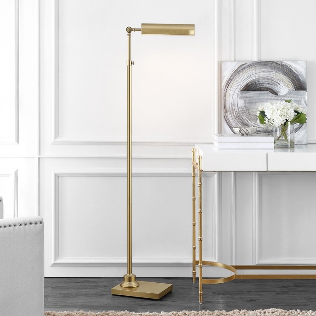 Renla Floor Lamp Brass Gold Safavieh