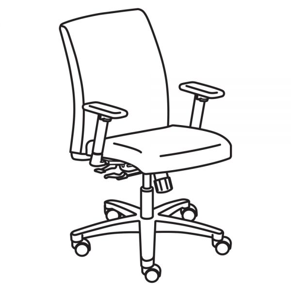 HON Ignition Series Fabric Low-Back Task Chair， Supports Up to 300 lb， 17