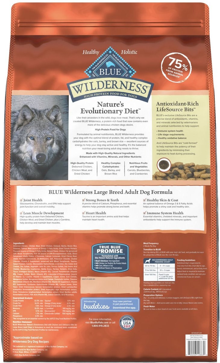 Blue Buffalo Wilderness Large Breed Chicken Adult Dog Food