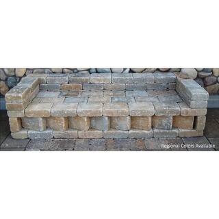 Oldcastle Olde Manor 3.75 in. x 11.5 in. x 8 in. Gascony Tan Concrete Garden Wall Block (120- Piece Pallet) 16251379