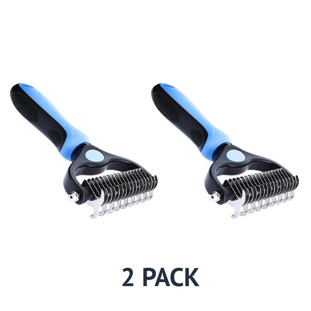 🔥Buy 3 Free Shipping🔥Pet Grooming Brush - Double Sided Shedding And Dematting Undercoat Rake Comb