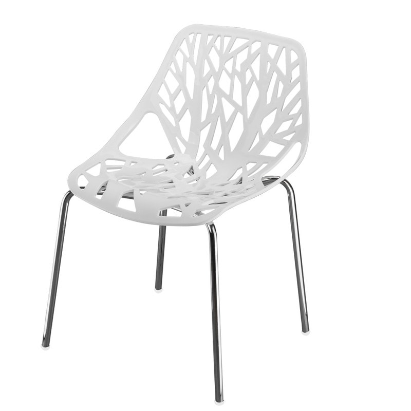 Bird's Nest Style Dining Chair White (Set of 4)