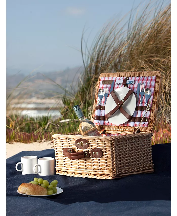 Picnic Time Plaid Red Catalina Picnic Basket