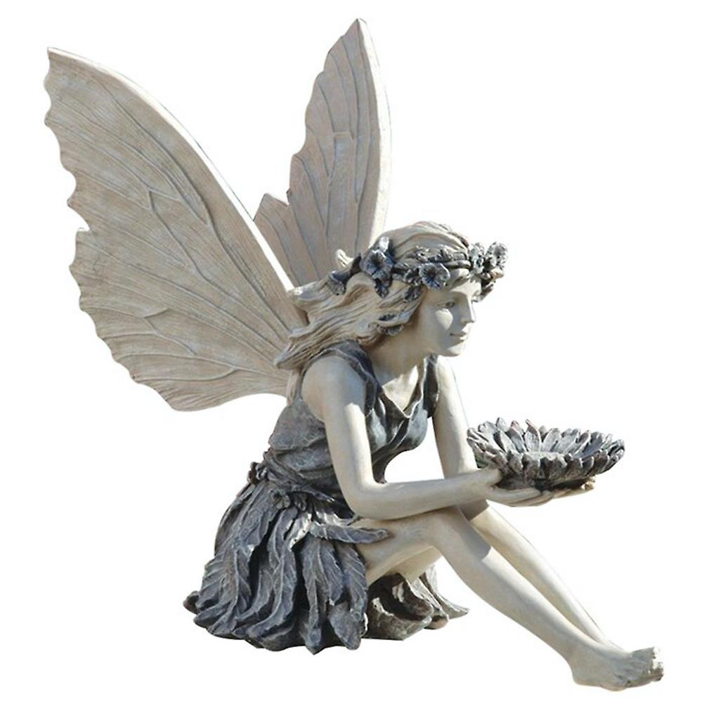 Sitting Fairy Garden Statues Sculptures Outdoor Ornament Crafts