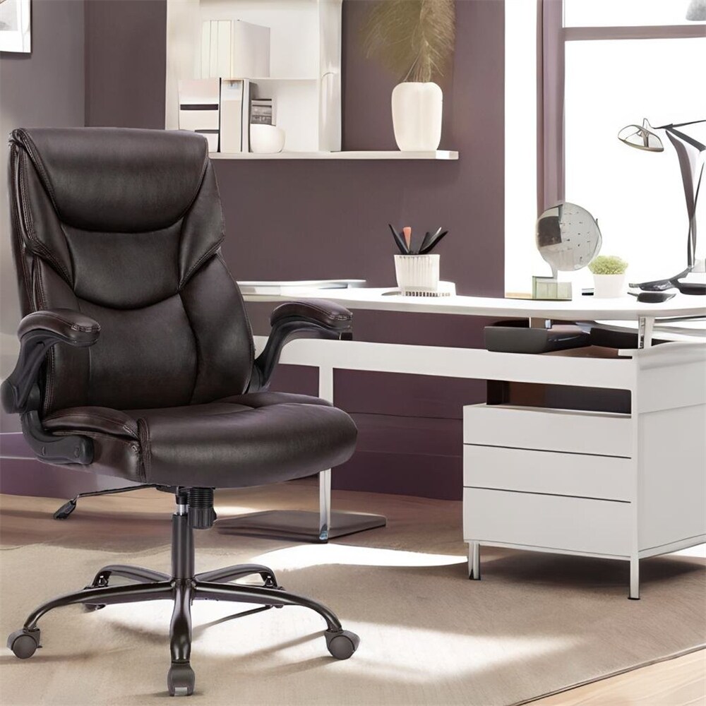 Ergonomic Office Chair with High Back  Flip Up Armrest and Adjustable