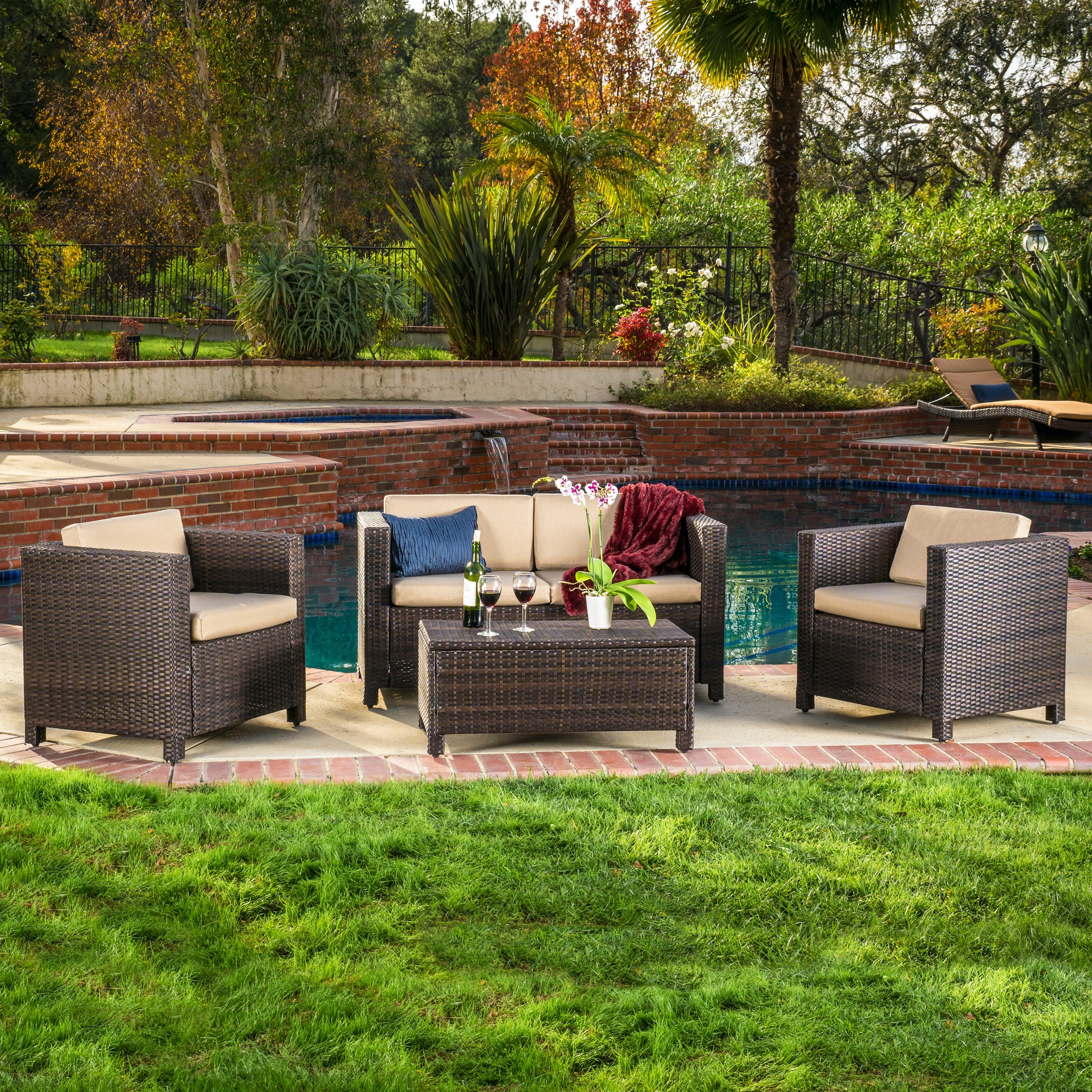 Venice 4pc Outdoor Wicker Sofa Set