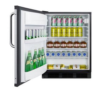 Summit Appliance 5.5 cu. ft. Commercial Refrigerator without Freezer in Black ADA Compliant FF6BK7BZADALHD