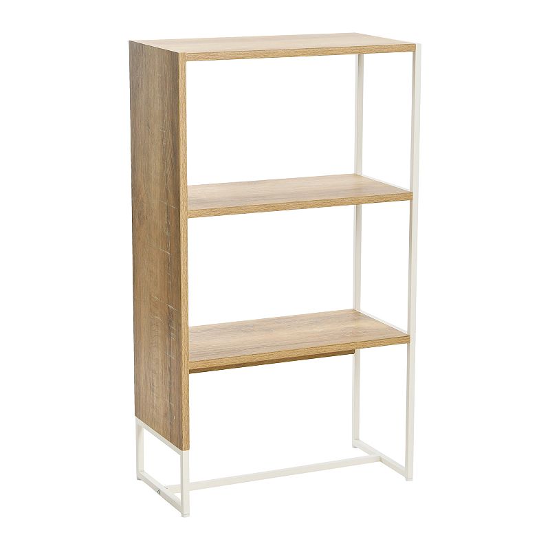 Household Essentials Modern 2-Shelf Bookcase Floor Decor