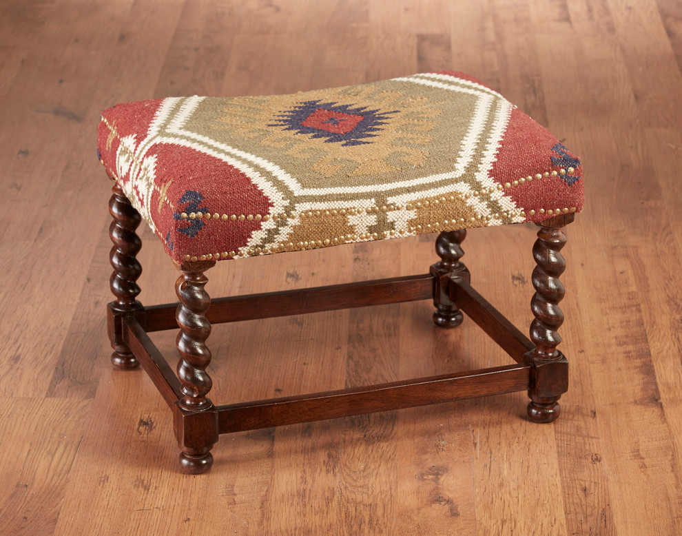 Upholstered Foot Stool   Southwestern   Footstools And Ottomans   by Orchard Creek Designs  Houzz