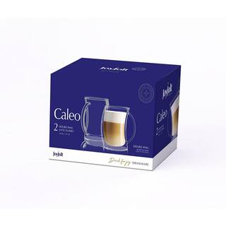 JoyJolt Caleo 13.5 oz. Double Wall Insulated Latte Glasses (Set of 2) JG10220