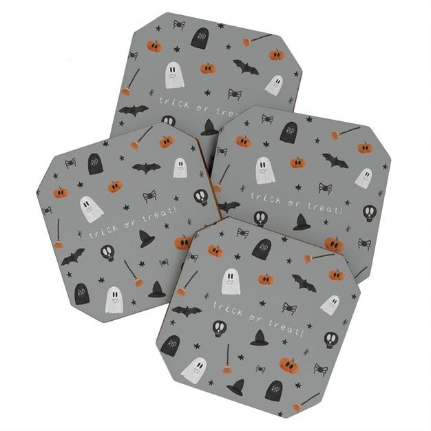 Hello Twiggs Happy Halloween Coaster Set Deny Designs