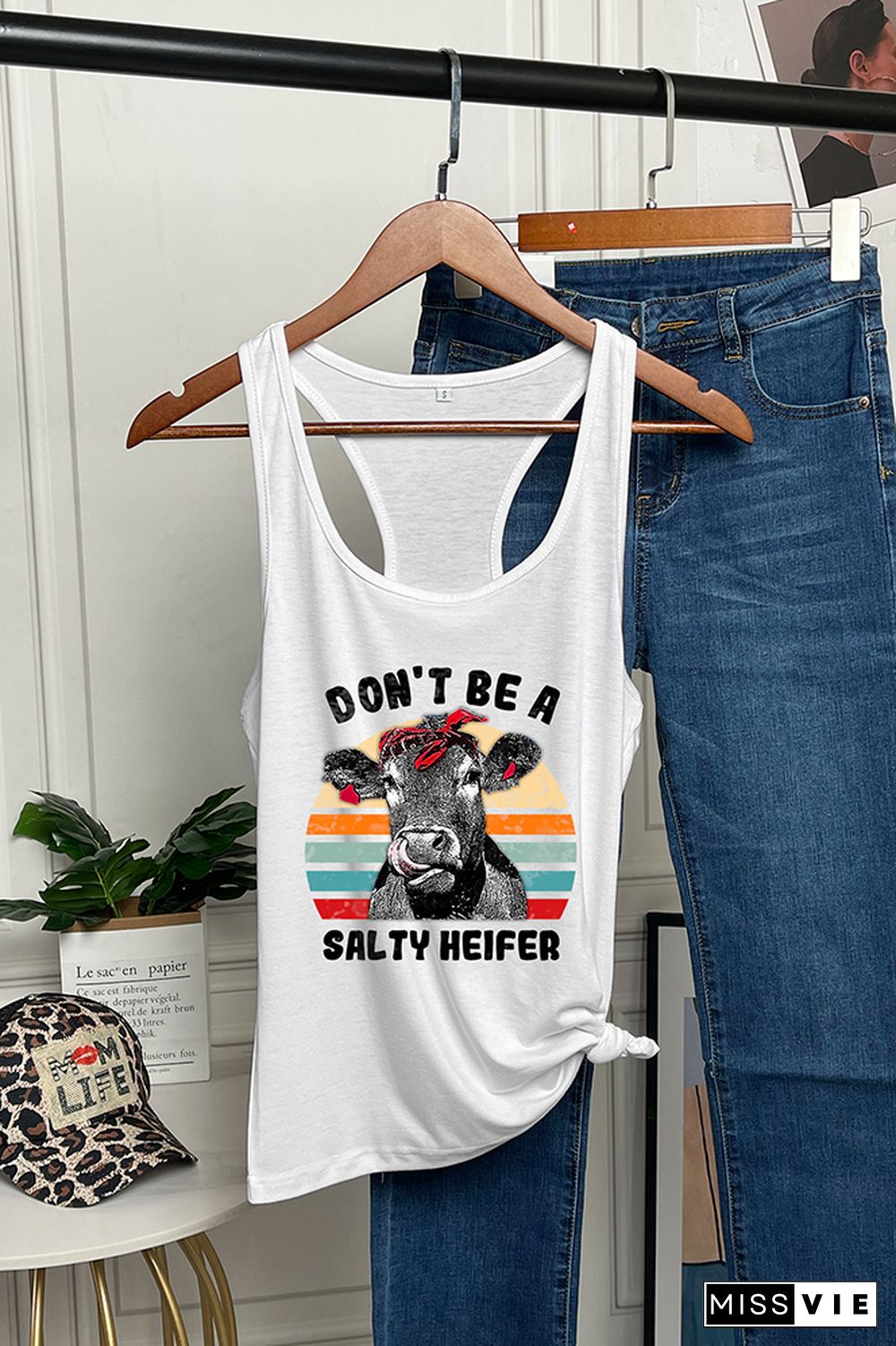 Don't Be A Salty Heifer Sleeveless Tank Top Wholesale