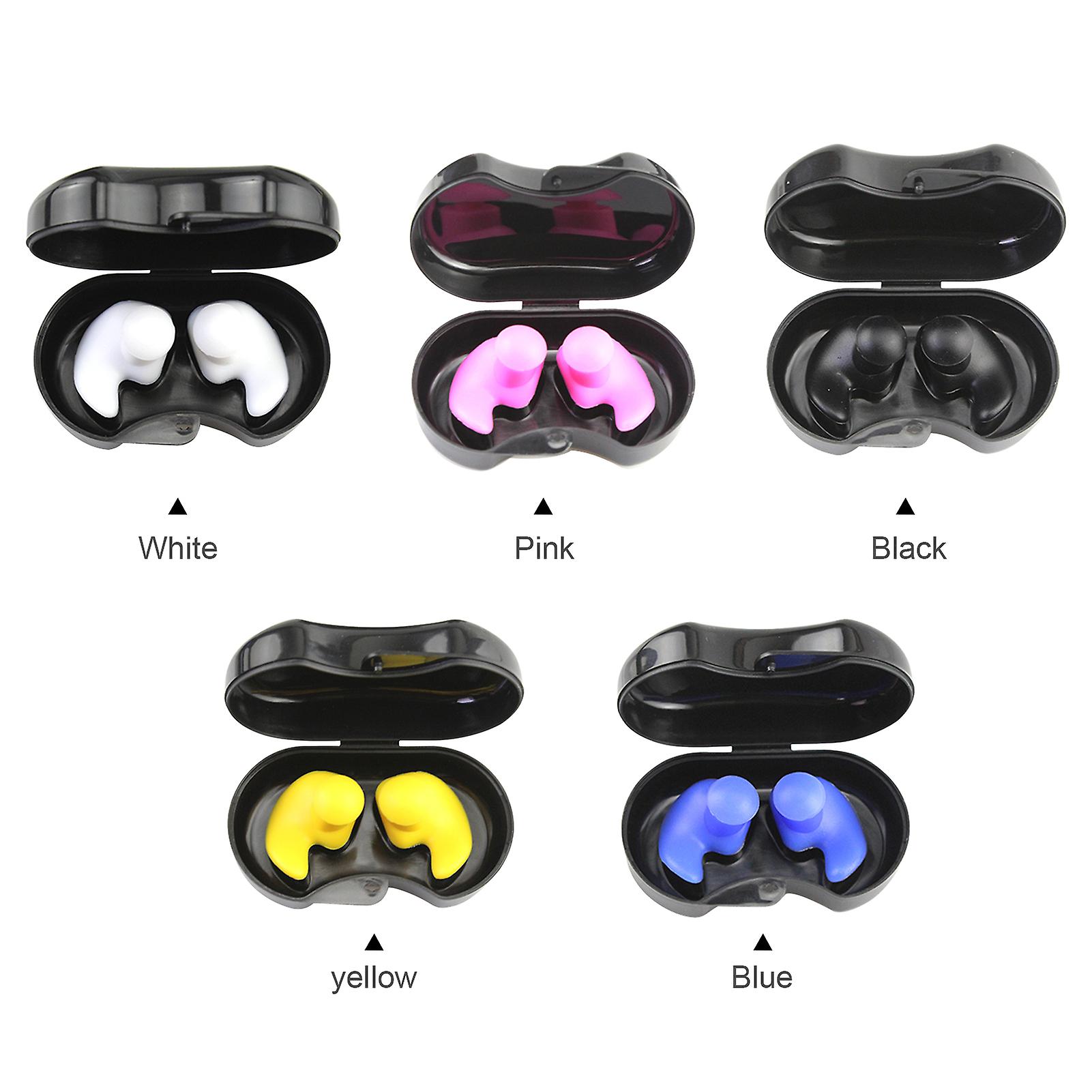 Black Swimming Ear Plugs Waterproof Reusable Silicone Swimming Ear Plugs Adults Swimming Ear Plugs For Showering Bathing Surfing Snorkeling