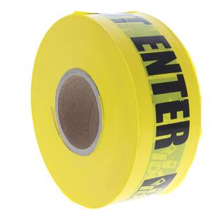 IDEAL 3 in. x 1000 ft. Barricade Tape Caution Do Not Enter Yellow 42-002