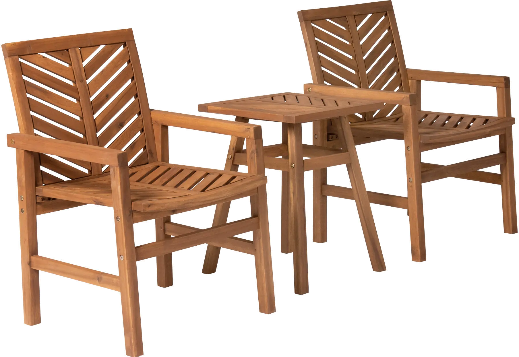 Vincent 3 Piece Natural Patio Chat Set - Walker Edison