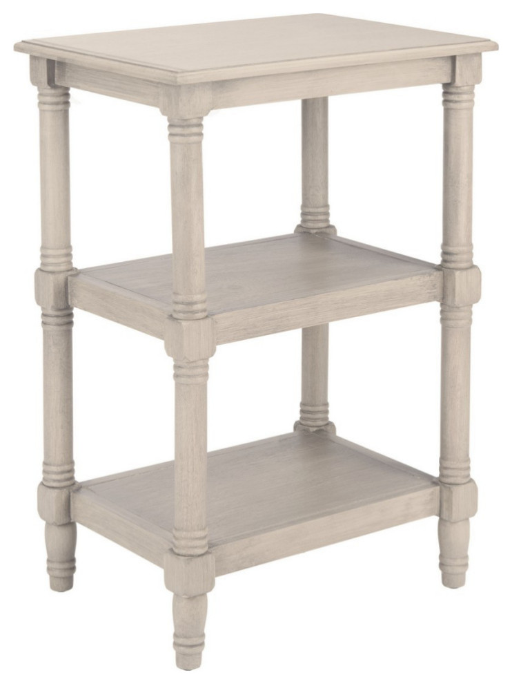 Pluto 3 Shelf Accent Table Greige   French Country   Side Tables And End Tables   by AED Luxury Home Decor  Houzz