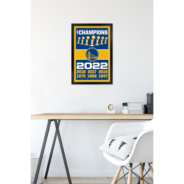 Trends International Nba Golden State Warriors Champions 22 Framed Wall Poster Prints