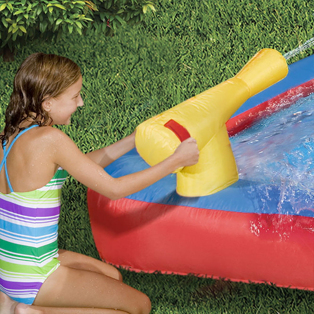 Banzai Hydro Blast Inflatable Play Water Park with Slides and Water Cannons