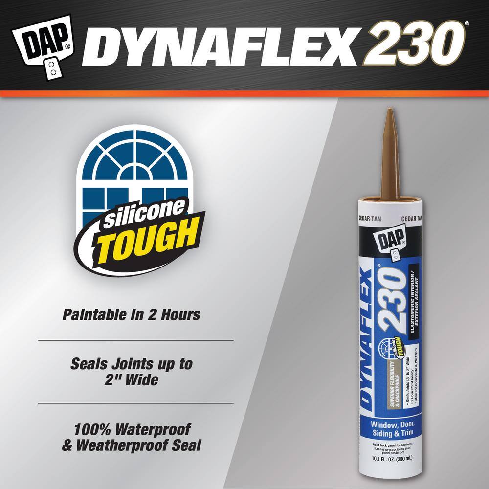 DAP Dynaflex 230 10.1 oz. Tan Premium ExteriorInterior Window Door and Trim Sealant (12-Pack) 7079818412