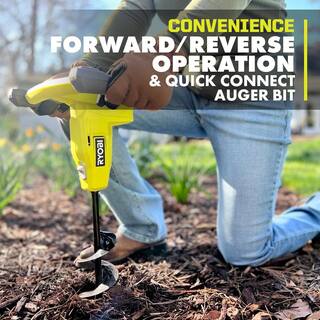 RYOBI ONE+ 18V Cordless Earth Auger with 3 in. Bit (Tool Only) P29016BTL