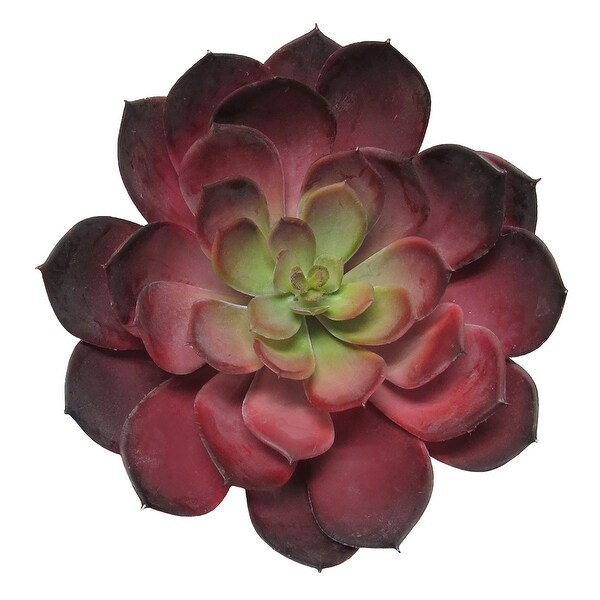 Large Burgundy Artificial Lotus Succulent Stem Plant Greenery Pick Spray Branch 8.5in