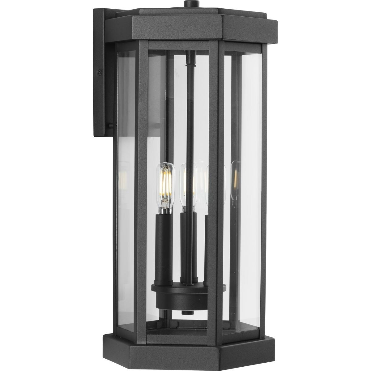 Ramsey Collection Textured Black Modern Farmhouse Outdoor Large Wall Lantern - 9 in x 8.65 in x 18.5 in Shopping - The Best Deals on Outdoor Wall Lanterns | 41004898