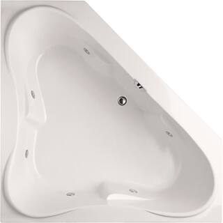 Hydro Systems Montgomery 60 in. Acrylic Corner Drop-In Air Bath Bathtub in White MTG6060ATAW