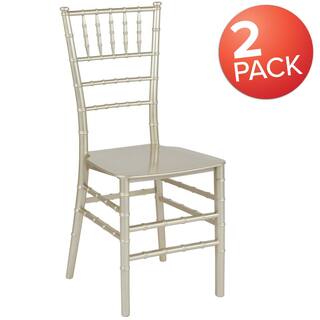 Carnegy Avenue Champagne Flat Seat Resin Chiavari Chairs (Set of 2) CGA-LE-249667-CH-HD