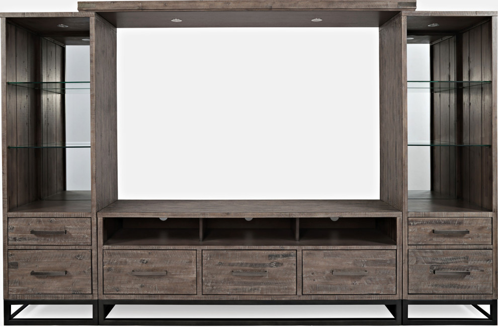 East Hampton Entertainment Center   Industrial   Entertainment Centers And Tv Stands   by HedgeApple  Houzz