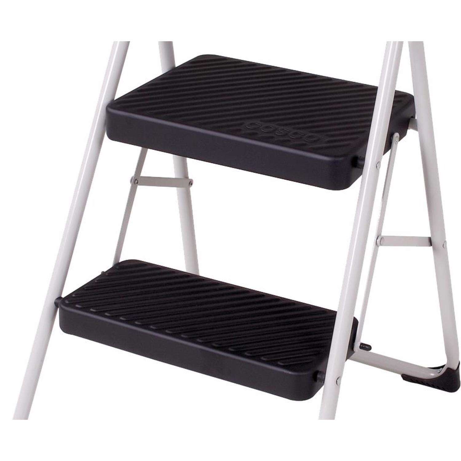 Cosco 28.15 in. H X 17.323 in. W X 17.95 in. D 200 lb. capacity 2 step Steel Folding Step Stool