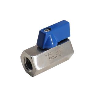 Guardian 34 in. 316 Stainless Steel 1000 PSI FF Uni-Body Thread Reduced Port Sanitary Mini Ball Valve Blow Out Proof Stem 06Q101N04034