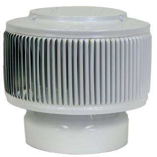 Active Ventilation 6 in. Dia Aura PVC Vent Cap Exhaust with Adapter for Schedule 40 or Schedule 80 PVC Pipe in White AV-6-PVC-WT