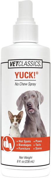 VetClassics YUCK! No Chew Dog and Cat Spray， 8-oz bottle