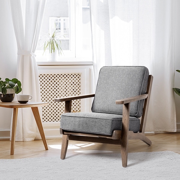 VredHom Mid-century Oak Accent Chair