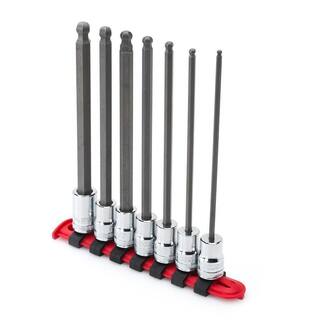 Husky 38 in. Drive Metric Long Ball Hex Bit Socket Set (7-Piece) H3DMMLBBS7PC