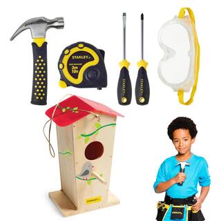 Stanley Jr Tall Birdhouse Kit and 5-Piece Tool Set (Tool Belt Not Included) STOK008-T05-SY