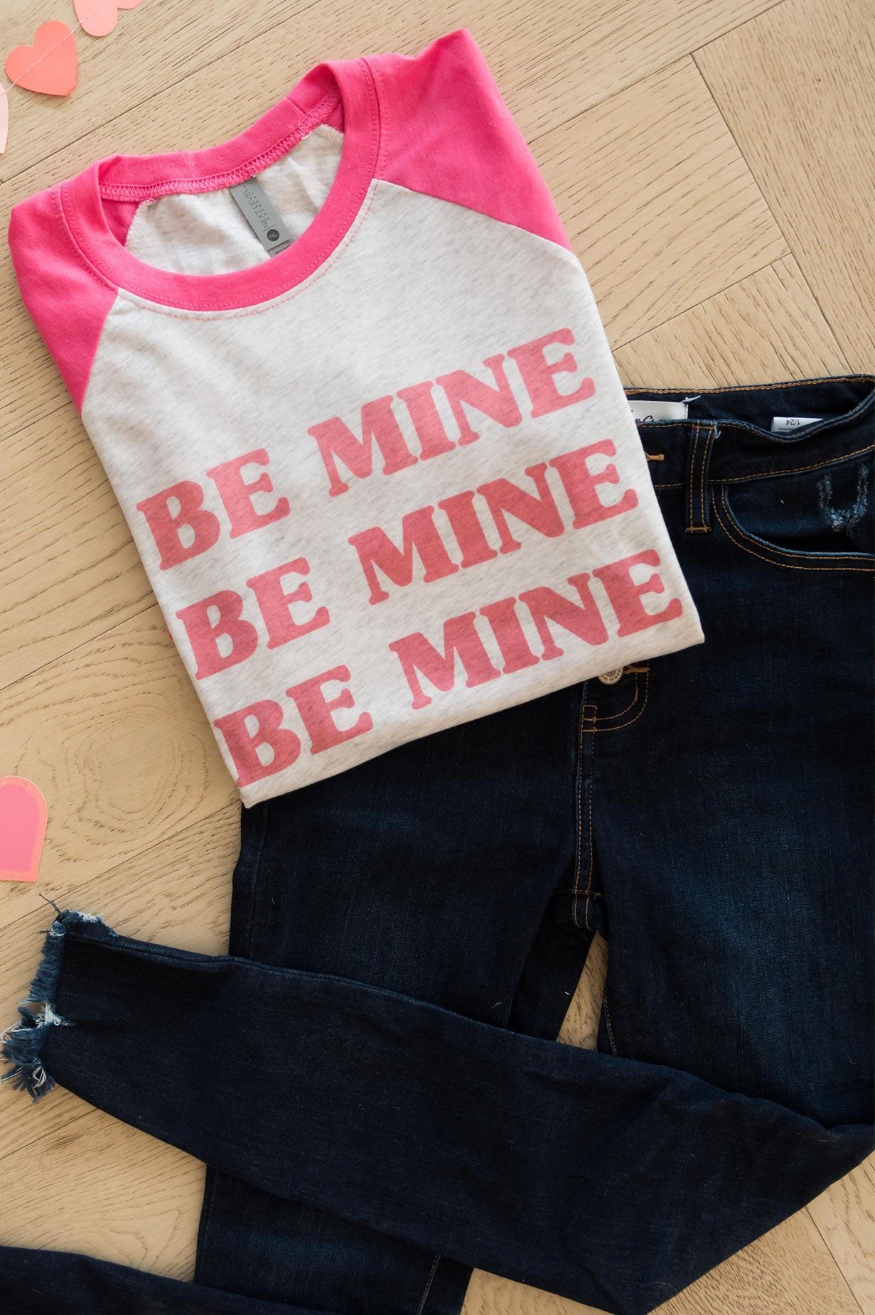 Be Mine Modest Baseball Tee