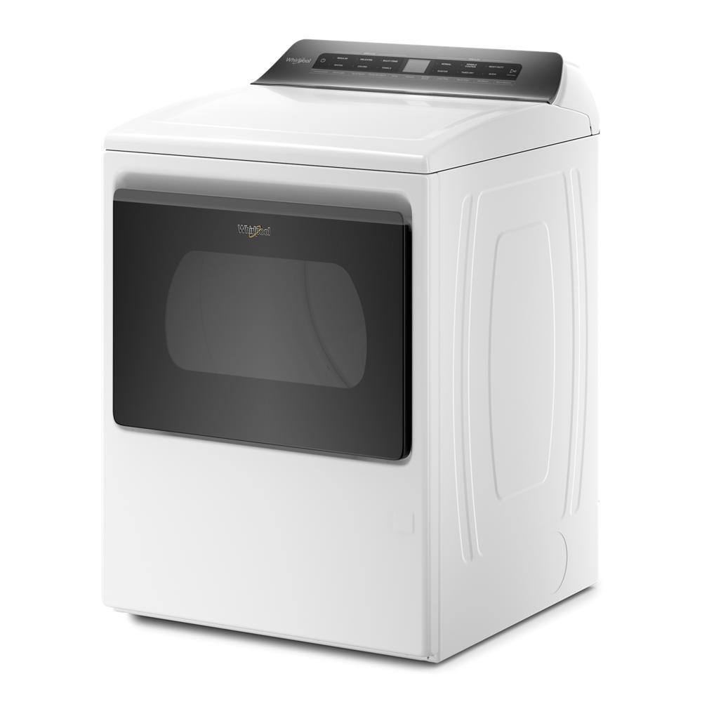 Whirlpool 7.4 cu. ft. 120-Volt Smart White Gas Vented Dryer with Hamper Door and Wrinkle Shield Technology WGD6120HW